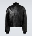 Кожаный блузон Balenciaga, Black - фото