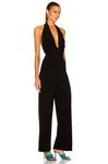 Комбинезон Norma Kamali Halter Wrap Straight Leg, черный - фото 2