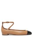 Балетки Stuart Weitzman Eden Atrap Flat SJ720, бежевый - фото