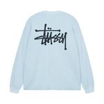 Лонгслив Stussy Basic Stock Long-Sleeve Thermal, Light Blue - фото 2