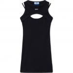 OFF-WHITE OFF WHITE логотип принт мини-платье с вырезами - фото