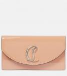 Клатч Loubi54 из лакированной кожи Christian Louboutin, бежевый - фото