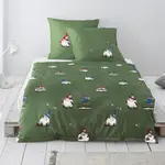 Постельное белье из фланели Koala 8778-30 Gnome Sleigh Green 135x200 Irisette - фото 3