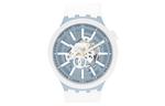 SWATCH Часы Unisex Big Bold Series 47mm Skeleton Watch, Blue White Watch Dial - фото