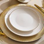 Столовый сервиз AD BELLA, на 6 персон, 24 предмета KONSIMO, кремовый/золотистый - фото 3