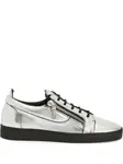 Кроссовки Frankie с эффектом металлик Giuseppe Zanotti, серебяный - фото