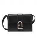 Черная сумка через плечо Furla, черный - фото