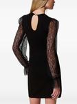 TWINSET трикотажное платье с кружевом, черный - фото 4