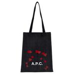 A.P.C Хлопковая сумка-шоппер унисекс черная - фото