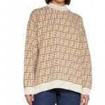 FENDI Свитер FW22 женский бежевый - фото 6