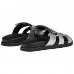 HERMES Chypre Slide Slippers 1.2cm Women's Silver Gray - фото 5
