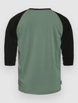 Лонгслив Horsefeathers Rollin Raglan Longsleeve, iceberg green/black - фото 2