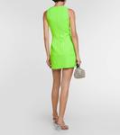Украшенное асимметричное мини-платье DAVID KOMA, зеленый - фото 3