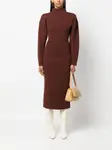 Платье миди Jadé с наружным швом DESTREE, коричневый - фото 2
