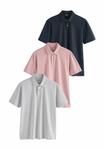 Поло Next THREE PACK, Navy Grey Pink/Blue - фото