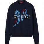 GUCCI Свитер мужской синий - фото