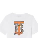 Футболка Burberry детская, белый / оранжевый - фото 5