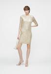 Платье VILA VISPARKLING O NECK SHORT, Vanilla/Beige - фото 2