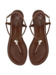 Босоножки с Т-образным ремешком Giuseppe Zanotti, коричневый - фото 4