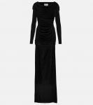 Платье с рюшами GIUSEPPE DI MORABITO, черный - фото