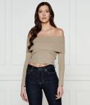 Свитер Guess Jeans Nina Slim Fit, бежевый - фото