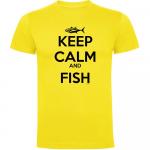 Футболка Kruskis Keep Calm And Fish, желтый - фото