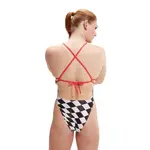 Купальник Speedo Allover Digital Tie-Back, белый - фото 2