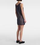 Мини-платье из хлопковой сетки Prada, Bleu - фото 3