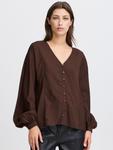 Блуза b.young, темно-коричневый - фото 3