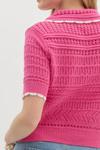 Розовый свитер с ажурной вязкой Solid Pointelle Entro - фото 2