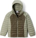 Columbia детская куртка Powder Lite II с капюшоном, Stone Green/Safari - фото