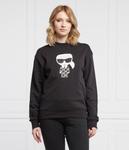 Свитшот женский Karl Lagerfeld с фирменным принтом, черный - фото 3