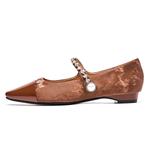 Туфли Мэри Джейн женские коричневый Eblan - фото