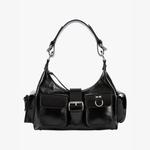 Кожаная сумка через плечо Amelia The Kooples, черный - фото