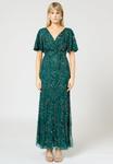 Платье BEAUUT EMBELLISHED SEQUINS, Emerald Green/Green - фото