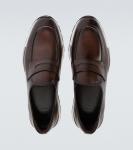 Кожаные пенни-лоферы Fast Track Berluti, Marrone Intenso - фото 4