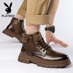 Мужские ботинки Martin Boot Playboy, коричневый [с флисовой подкладкой] - фото 11