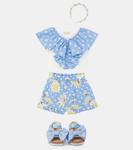 Сандалии в горошек, украшенные бантом Monnalisa, синий - фото 2