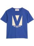 Футболка с принтом Valentino Garavani, синий - фото