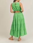 Эластичное макси-платье с боковыми разрезами в зеленом цвете &merci - фото 3