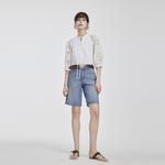 ELLE Рубашка Women's White Stand Collar Moderate - фото 4