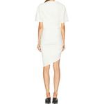 Платье-футболка с драпировкой и проймами Mugler, белый - фото 4