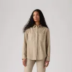 Levis Рубашка Women's Khaki Pointed Collar Denim - фото 5