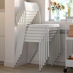 Пластиковый стул VIHALS IKEA, белый - фото 7