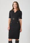 Платье Anna Field Shift dress, Black/Gold/Black - фото