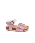 Сандалии для девочек из переработанных материалов с пряжкой Pablosky, розовый - фото