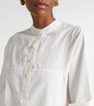 Платье макси из хлопкового поплина Dries Van Noten, белый - фото 4