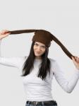 Шапка A.LAB Bunny Beanie, brown - фото 4