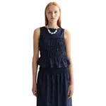 Блузка Scotch & Soda Smocked sleeveless, синий - фото