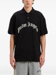 Palm Angels рубашка поло с логотипом, черный - фото 3